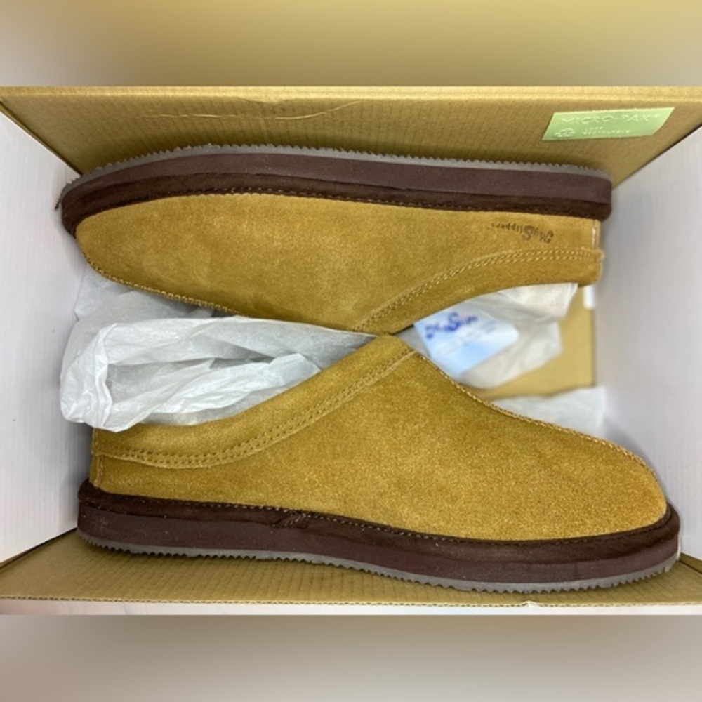 MySlippers Men's Slip-On Slippers, Size 8, Chestnut Brown, New in Original Box - Picture 7 of 16